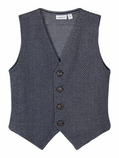 NAME IT MINI - NMM RASSE SWEAT WAISTCOAT UNB - Dark Sapphire