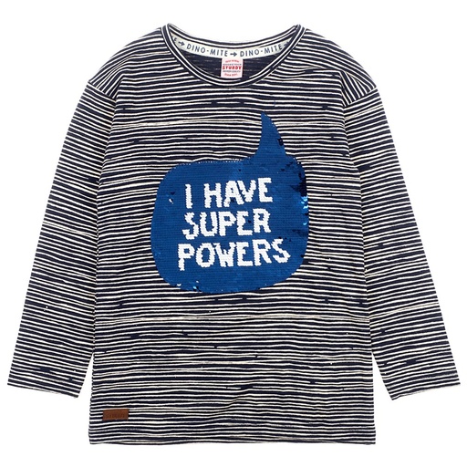 Sturdy - Longsleeve Super Powers - Dino-mite - Marine - 716.0041