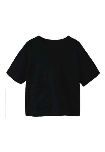 NAME IT KIDS - NKF HUMLI SS BOXY TOP - Black