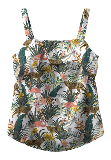 NAME IT KIDS - NKF VINAYA FLOUNCE STRAP TOP HH - Bright White