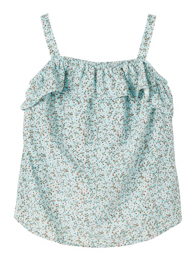 NAME IT KIDS - NKF VINAYA FLOUNCE STRAP TOP HH - Pastel Turquoise