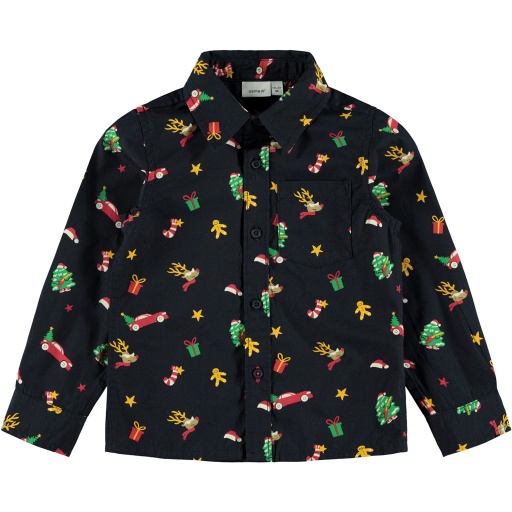 NAME IT MINI - NMM RIDLEY LS SHIRT - Dark Sapphire