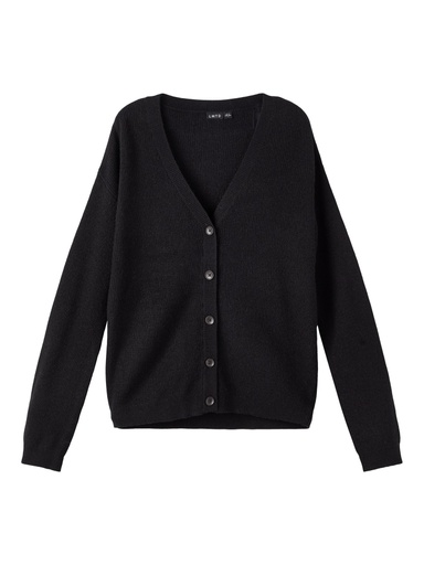 [5715111939983] LMTD - NLF NILLA LS SHORT KNIT CARDIGAN - Black