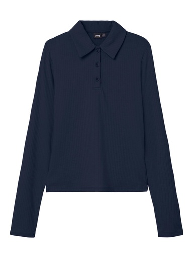 LMTD - NLF NUNNE LS SHORT POLO TOP - Navy Blazer