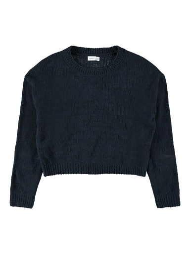 NAME IT KIDS - NKF LEANNE LS SHORT KNIT - Dark Sapphire