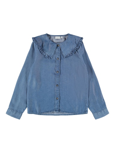 NAME IT KIDS - NKF SUSANNE LS SHIRT - Medium Blue Denim