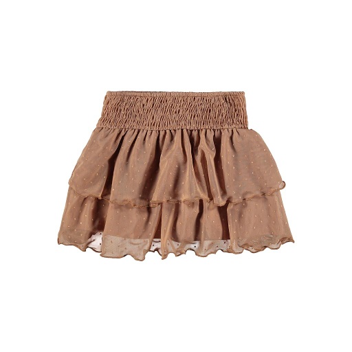 NAME IT MINI - NMF RESMI SKIRT - Café Au Lait GOLD DOT