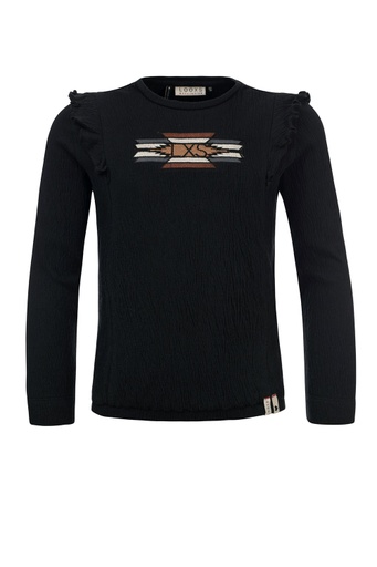 Looxs - 10Sixteen Top with embroidery - black - 2133-5485-099