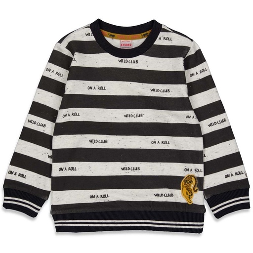 [8718751566257] Sturdy - Sweater streep - On A Roll - Zwart - 71600448