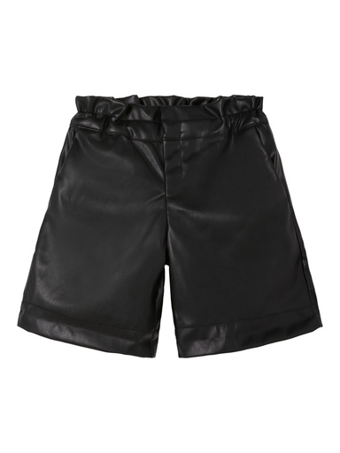 NAME IT KIDS - NKF LANNI PU SHORTS - Black