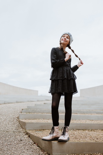 No Way Monday - Dress ls - Black - U44095-1