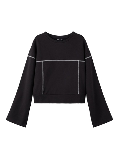 LMTD - NLF ONTRAST LS SHORT SWEAT - Black