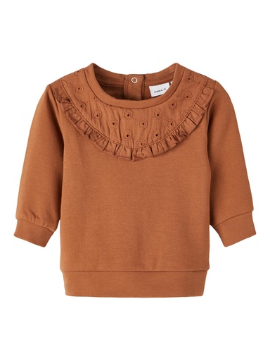 NAME IT BABY - NBF OFILLE LS SWEAT BRU - Coconut Shell