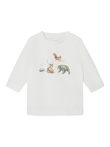 NAME IT BABY - NBM ORLA LS TOP BOX - White Alyssum