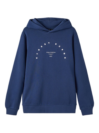 LMTD - NLMREETAL LS BRU SWEAT W. HOOD - Navy Blazer