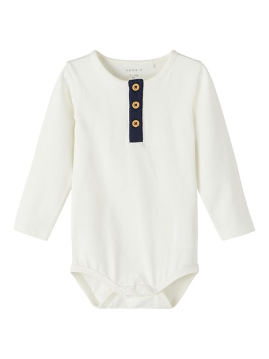 NAME IT BABY - NBM RICARD LS BODY BOX - White Alyssum PLACKET