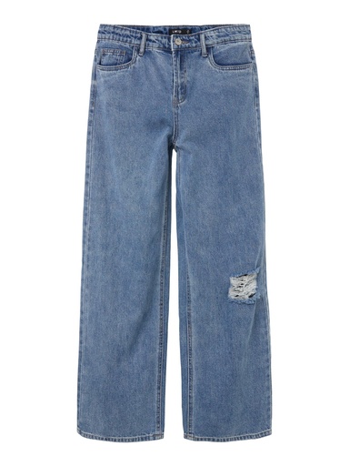 LMTD - NLFNOIZZA DNM HW STRAIGHT  PANT NOOS - Medium Blue Denim