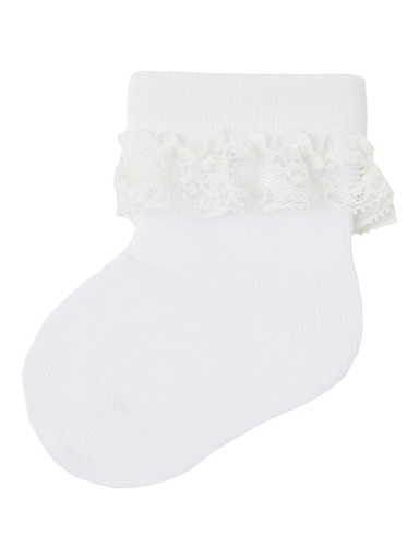 NAME IT BABY - NBF OPAGNA SOCK - White Alyssum