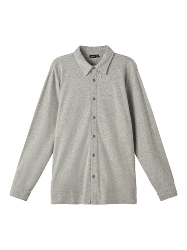 LMTD - NLM REST LS PIQUE SHIRT - Grey Melange
