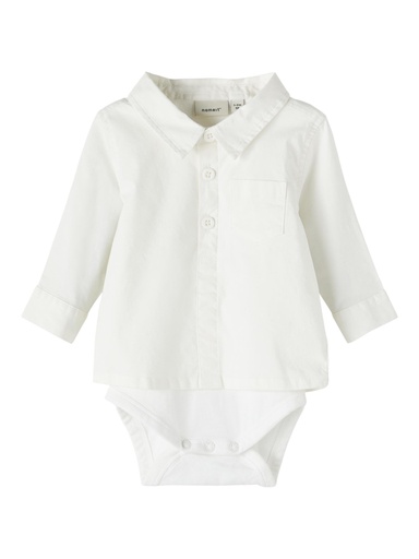 NAME IT BABY - NBM ROAH LS SHIRT BODY - Bright White