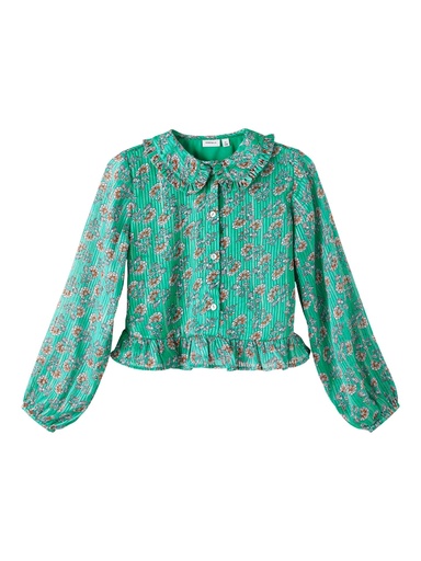 NAME IT KIDS - NKF SUELA SHORT LS SHIRT - Emerald