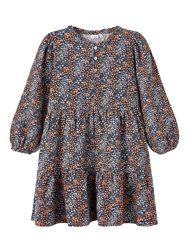 NAME IT KIDS - NKFTAMMI LS DRESS - Dark Sapphire