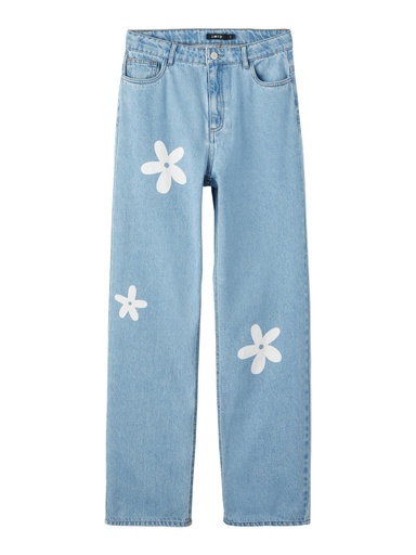 LMTD - NLF IZZADAISY DNM HW STRAIGHT PANT - Light Blue Denim