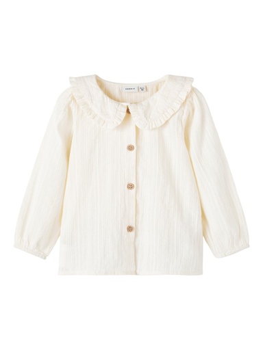 NAME IT MINI - NMFBESOL LS SHIRT - Buttercream
