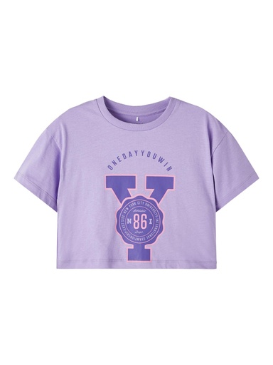 NAME IT KIDS - NKF BAIRA SS CROPPED LOOSE TOP BOX - Sand Verbena