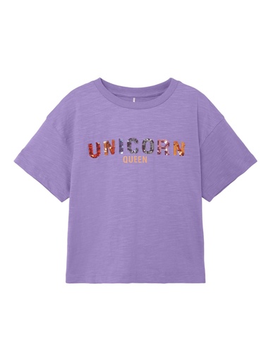 NAME IT KIDS - NKF BRUMLE SS LOOSE SHORT TOP - Sand Verbena