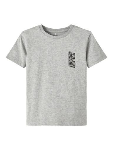 NAME IT KIDS - NKM BOBIAS SS LOOSE TOP - Grey Melange