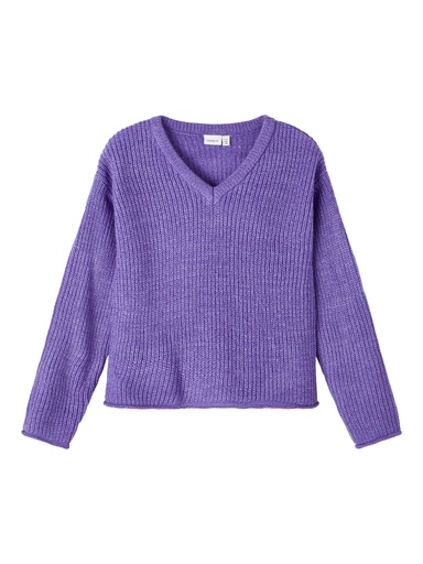 NAME IT KIDS - NKF BATJANA  LS SHORT  BOXY  KNIT - Purple Corallites