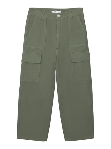 NAME IT KIDS - NKF BELLA STRAIGHT TWI PANT 5107-XX D - Deep Lichen Green