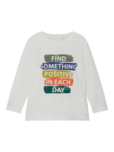 NAME IT MINI - NMM BANDUR LS TOP BOX - White Alyssum