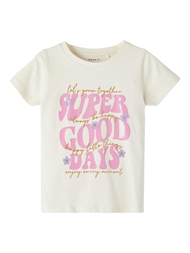 NAME IT MINI - NMF BELINDA SS TOP BOX - Buttercream