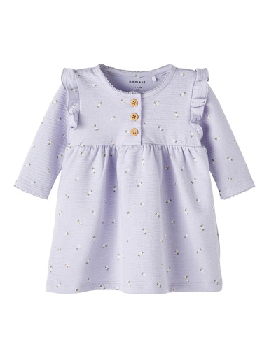 NAME IT BABY - NBF BABINA LS DRESS - Cosmic Sky