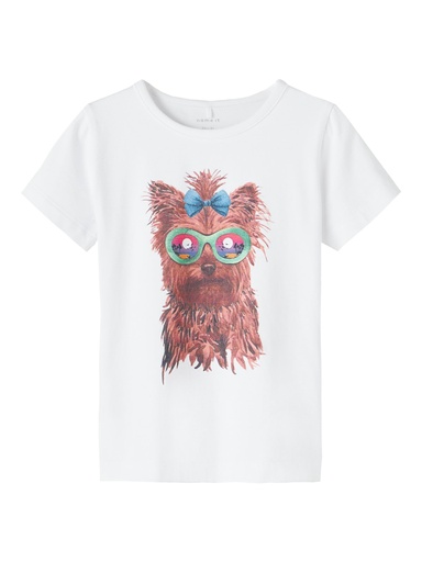 NAME IT MINI - NMF FAITHE SS TOP BOX - Bright White