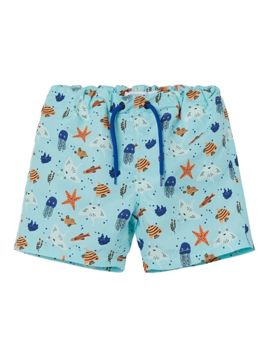 NAME IT MINI - NMM ZIMMI LONG SWIM SHORTS TB - Aqua Splash