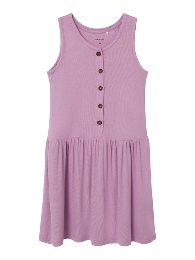 NAME IT KIDS - NKF JULIA SL DRESS PB - Smoky Grape