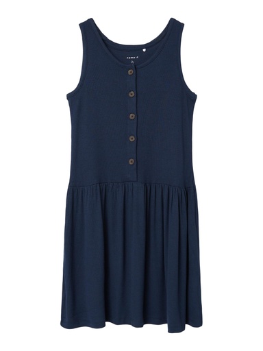 NAME IT KIDS - NKF JULIA SL DRESS PB - Dark Sapphire