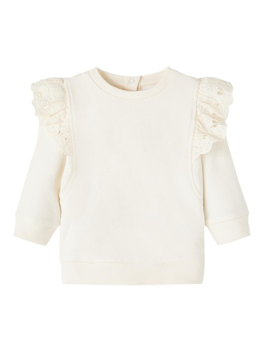 NAME IT BABY - NBF LEIJA LS LIGHT SWEAT - Buttercream
