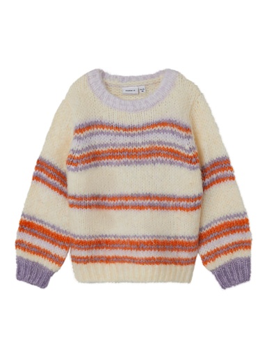 NAME IT MINI - NMF LAHELLE LS KNIT - Buttercream