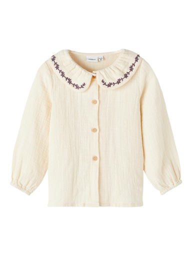 NAME IT MINI - NMF LOFINE LS SHIRT - Buttercream
