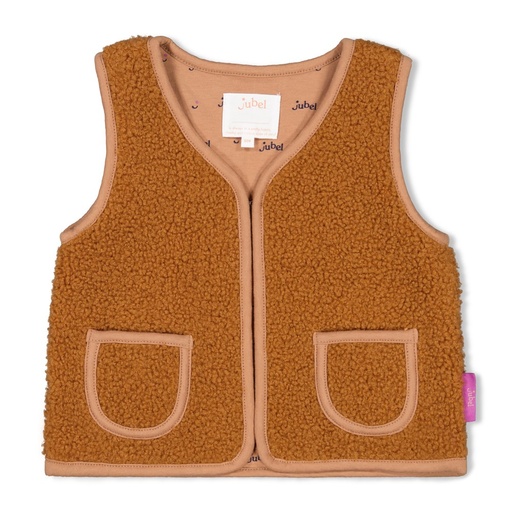 Jubel - Gilet Teddy - Flowers For Life - Camel - 91200007