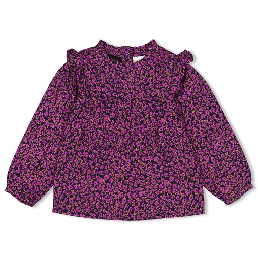 Jubel - Blouse ruches - Flowers For Life - Marine - 92300015