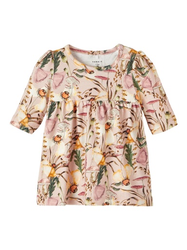 NAME IT BABY - NBF NESTA LS DRESS - Rose Smoke