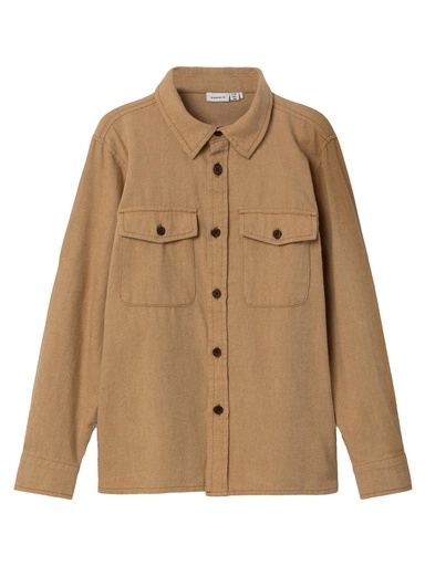 NAME IT KIDS - NKM SARANNE LS LOOSE SHIRT - Bone Brown