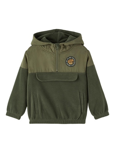 NAME IT MINI - NMM ORM FLEECE ANORAK - Oil Green