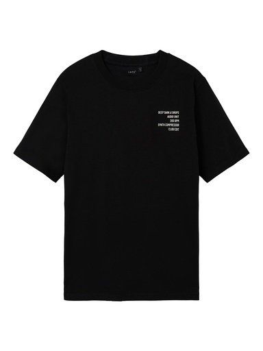 LMTD - NLM KEITH SS L TOP - Black WHITE ALYSSUM CHESTPRINT