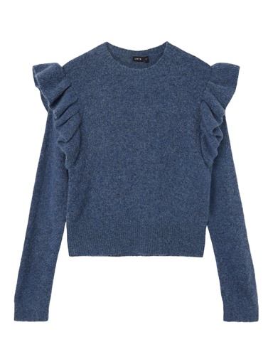 LMTD - NLF TASMINA LS SHORT KNIT - Ashley Blue